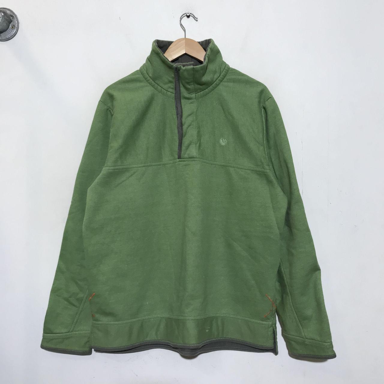 Vintage Green Fat Face 1/4 Zip Sweatshirt... - Depop