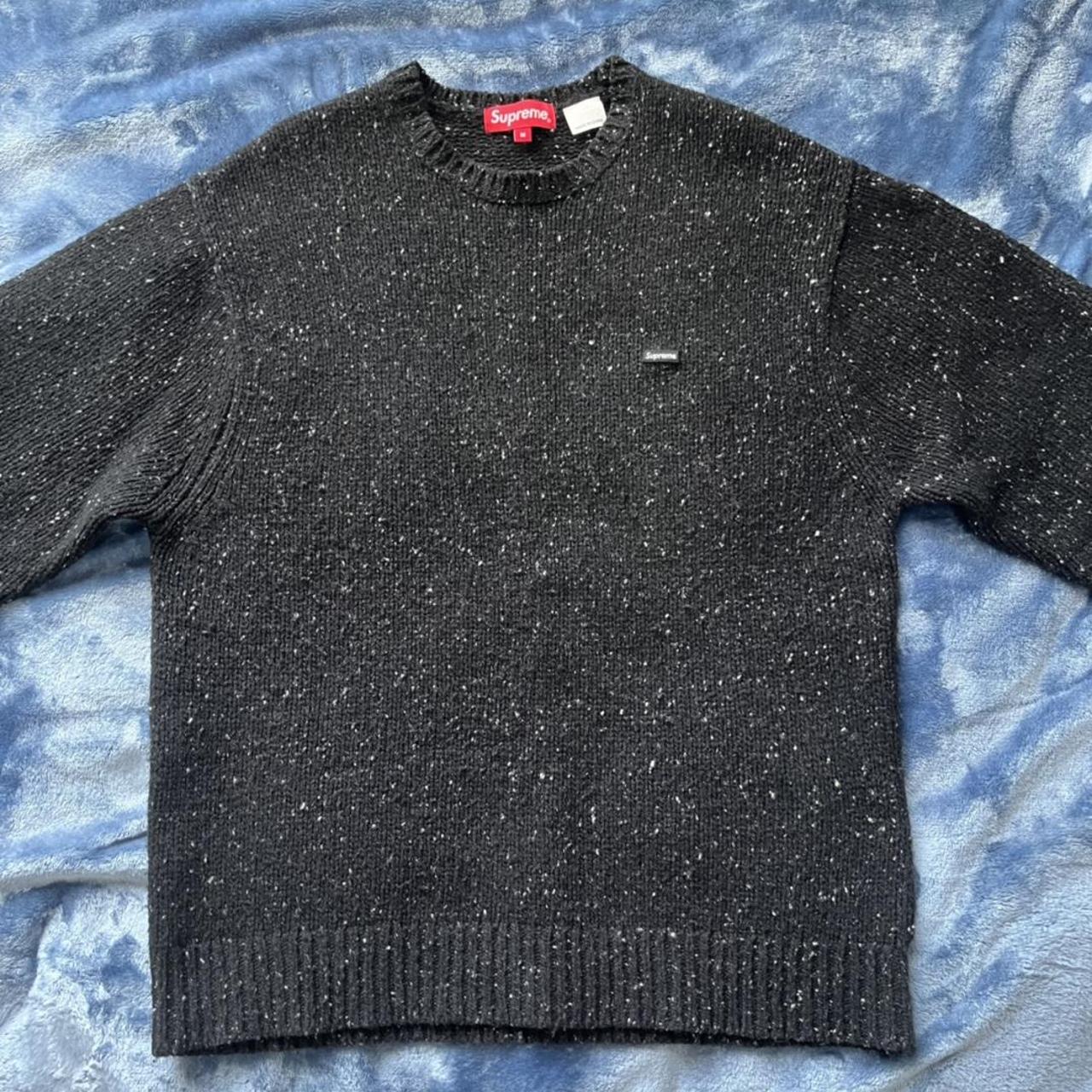 Supreme Small Box Speckle Sweater (Black) Feel Free... - Depop
