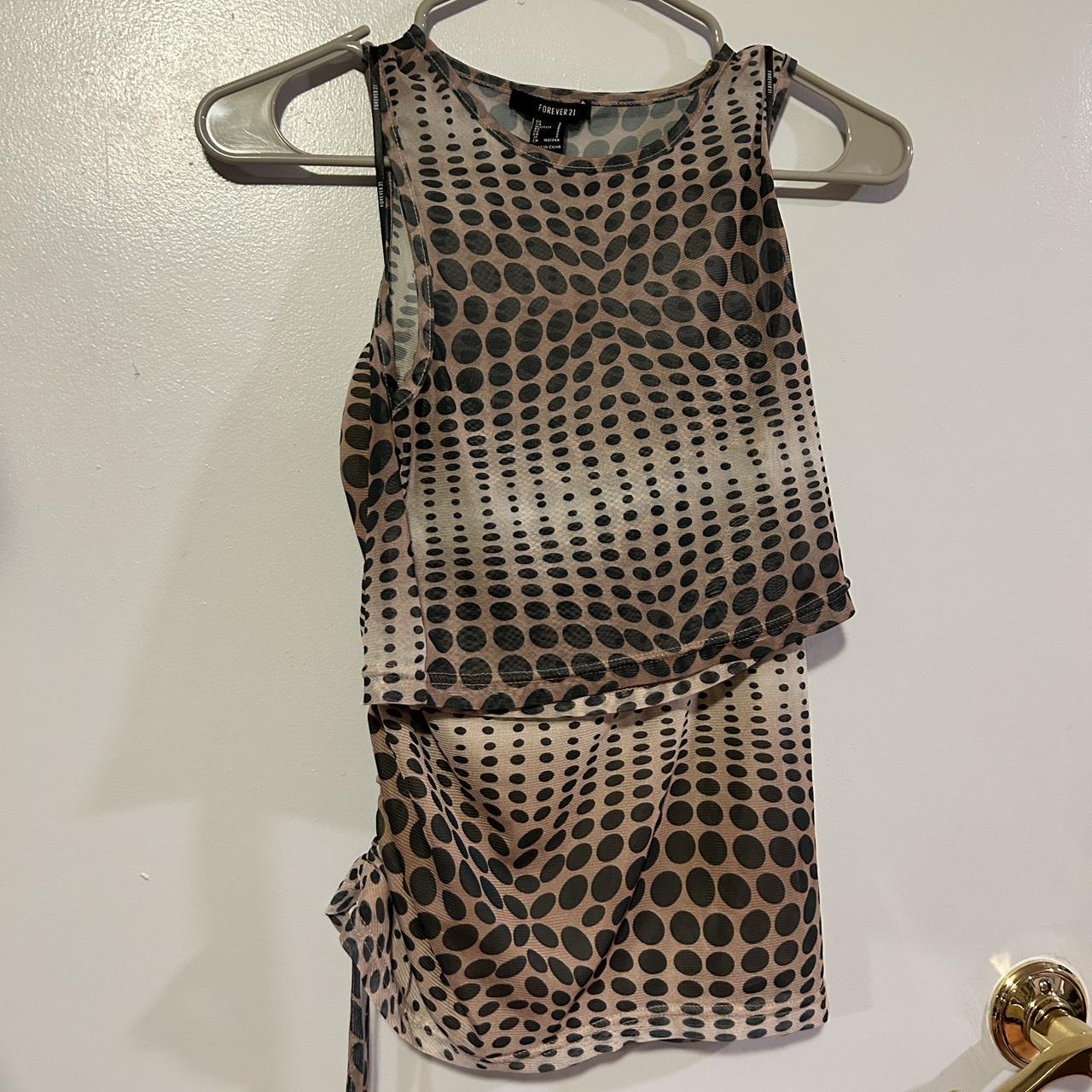 Forever 21 Women's Black and Tan Dress | Depop