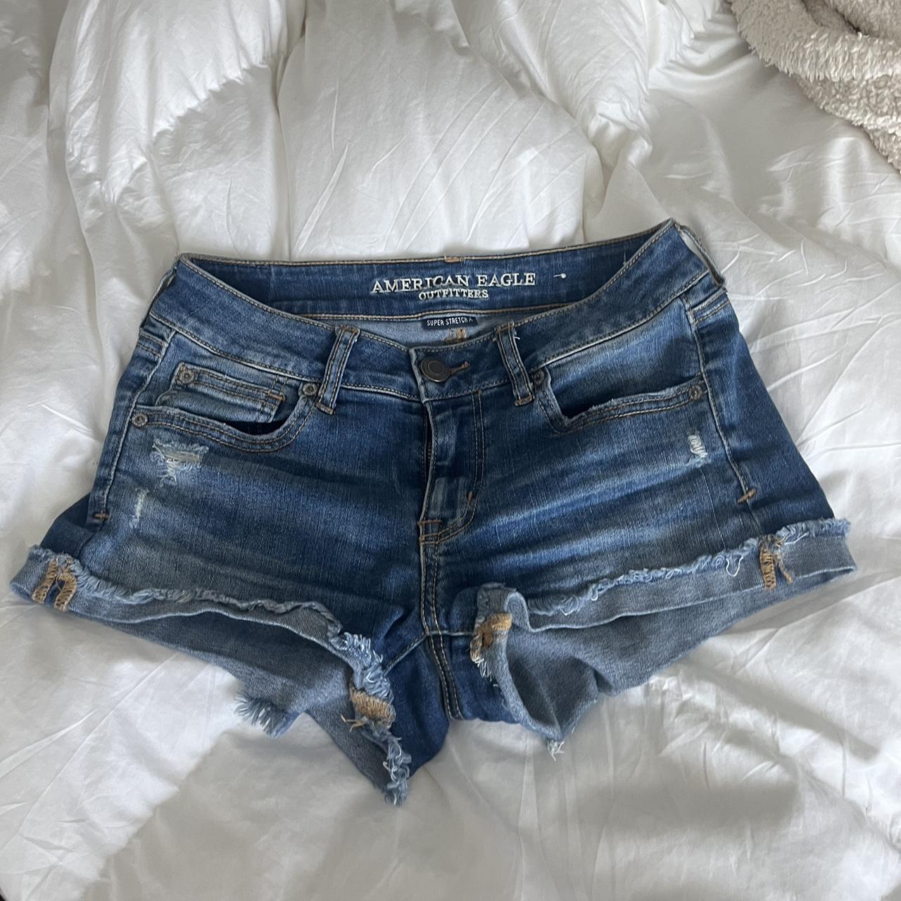 American Eagle Super Stretch Jean Shorts Depop