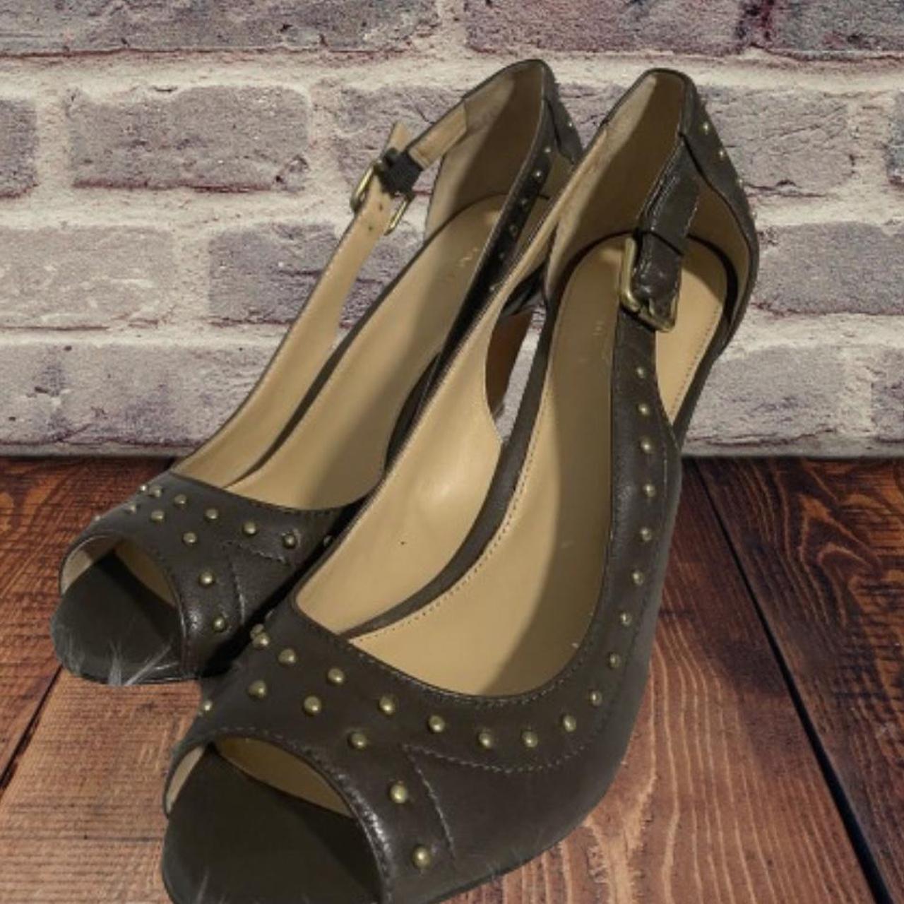 Coach open hot sale toe heels