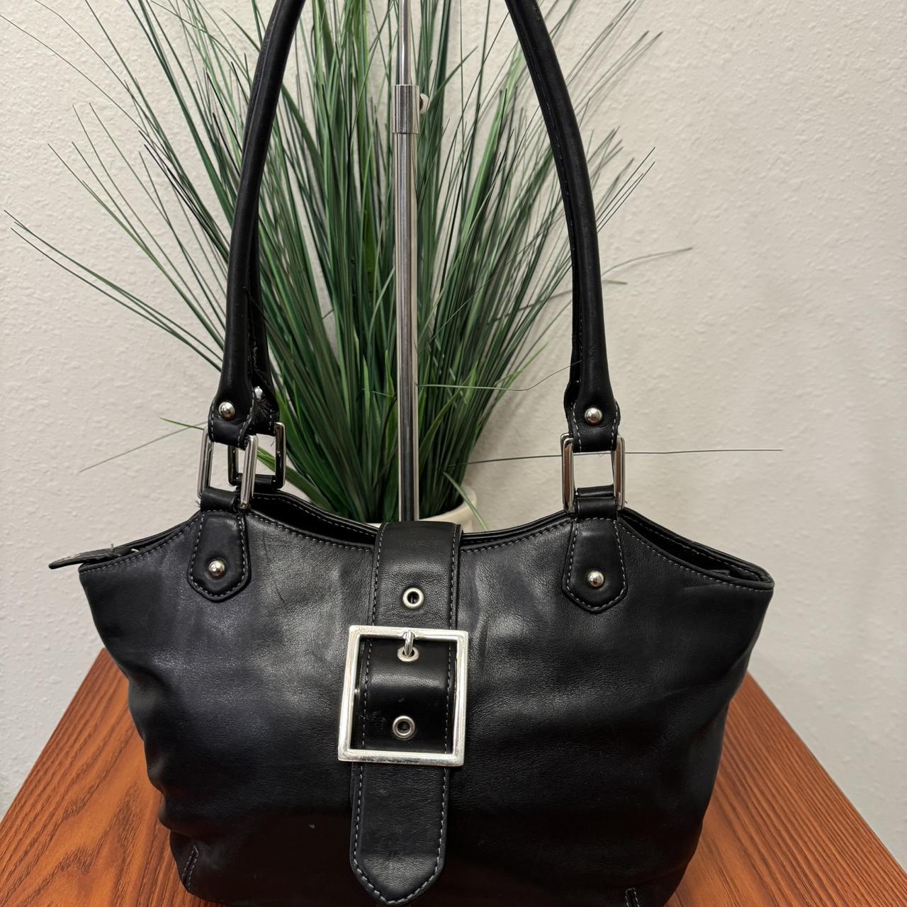 Tignanello Black Leather Shoulder selling Bag