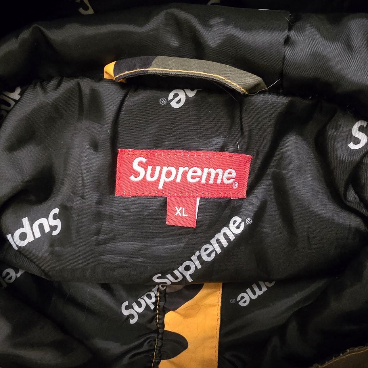 Supreme yellow camo Hooded Logo Half Zip Pullover | Depop Supreme yellow camo Hooded Logo Half Zip Pullover | Depop