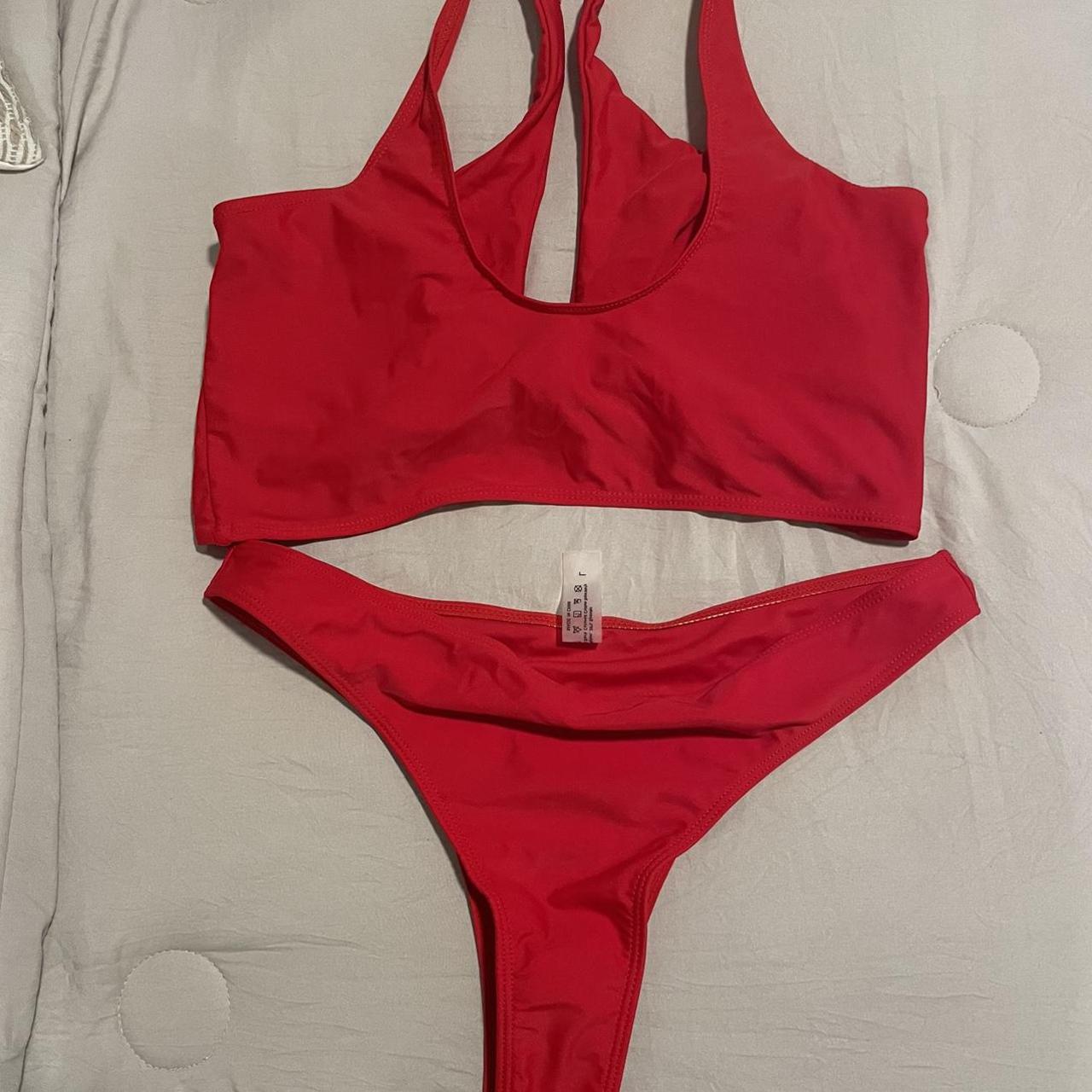 Womens Red Swimsuit One Piece Depop 2218