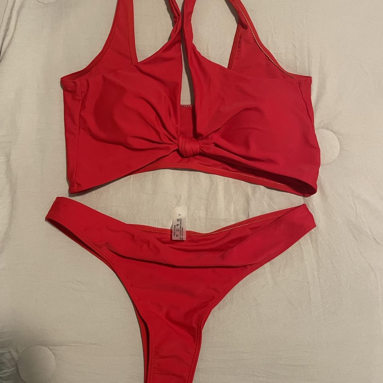 Women's Red Swimsuitonepiece Depop