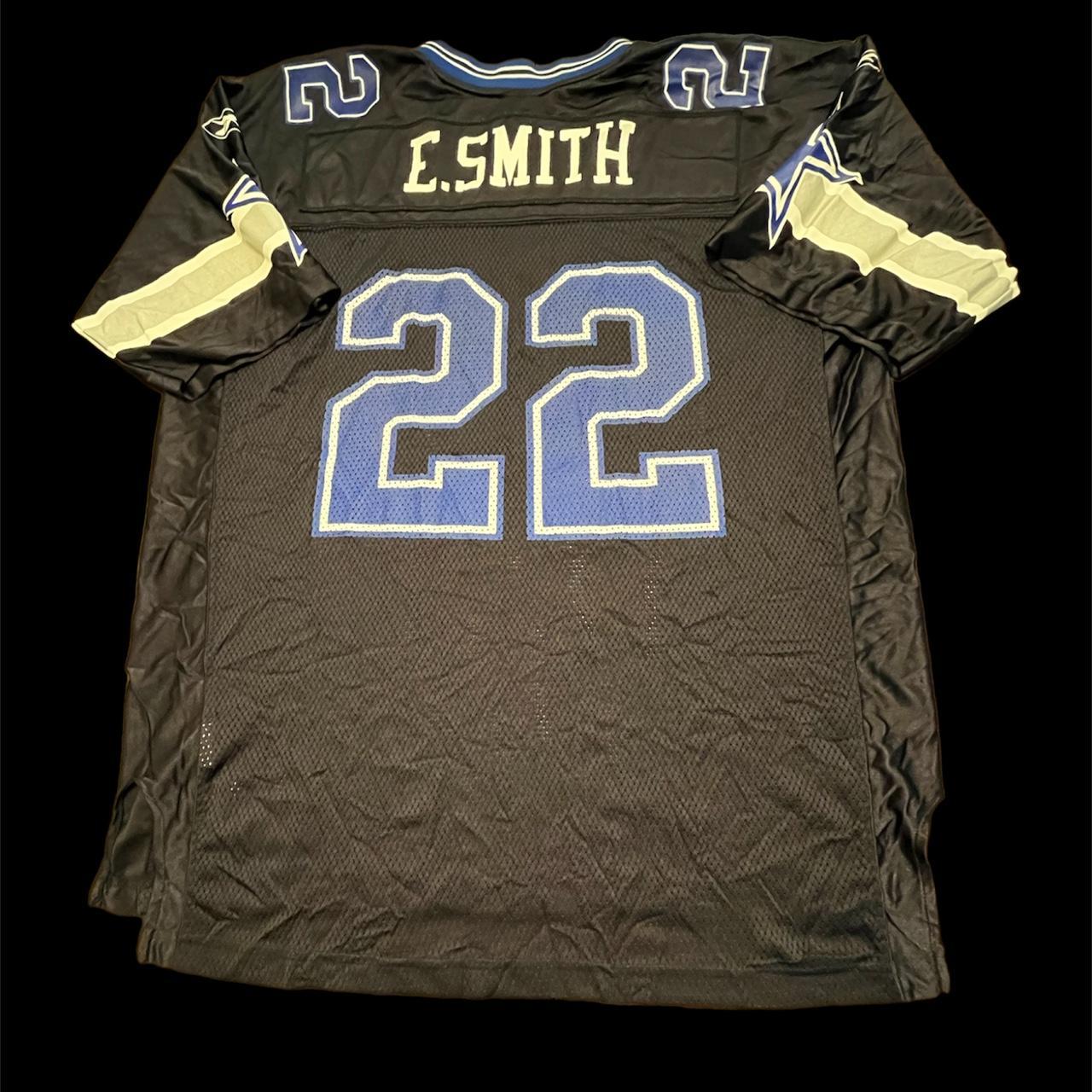 Reebok Emmitt Smith #22 XL On Field White Jersey - Depop