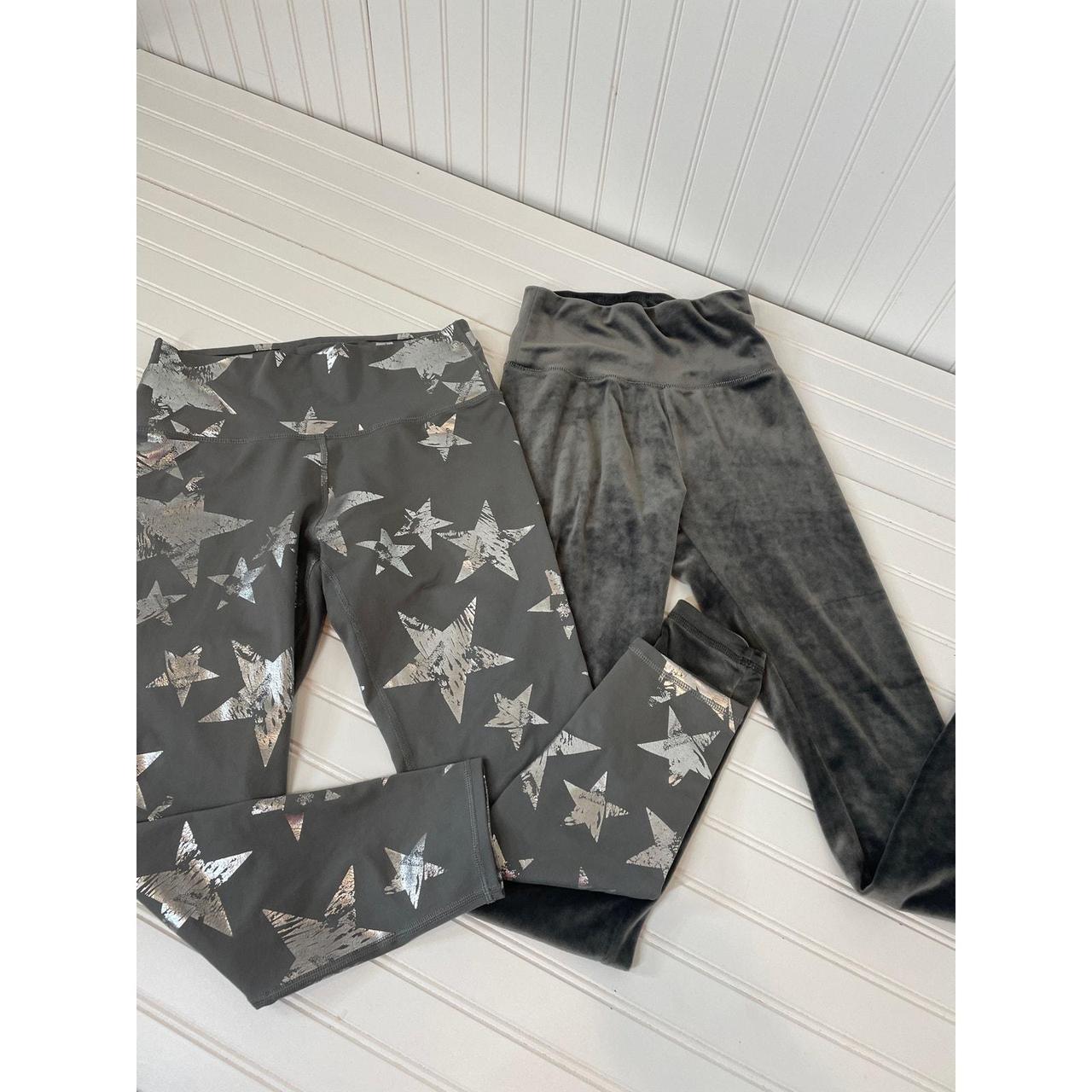 Aerie Gray Velvet Star Print Pull on Leggings. Depop