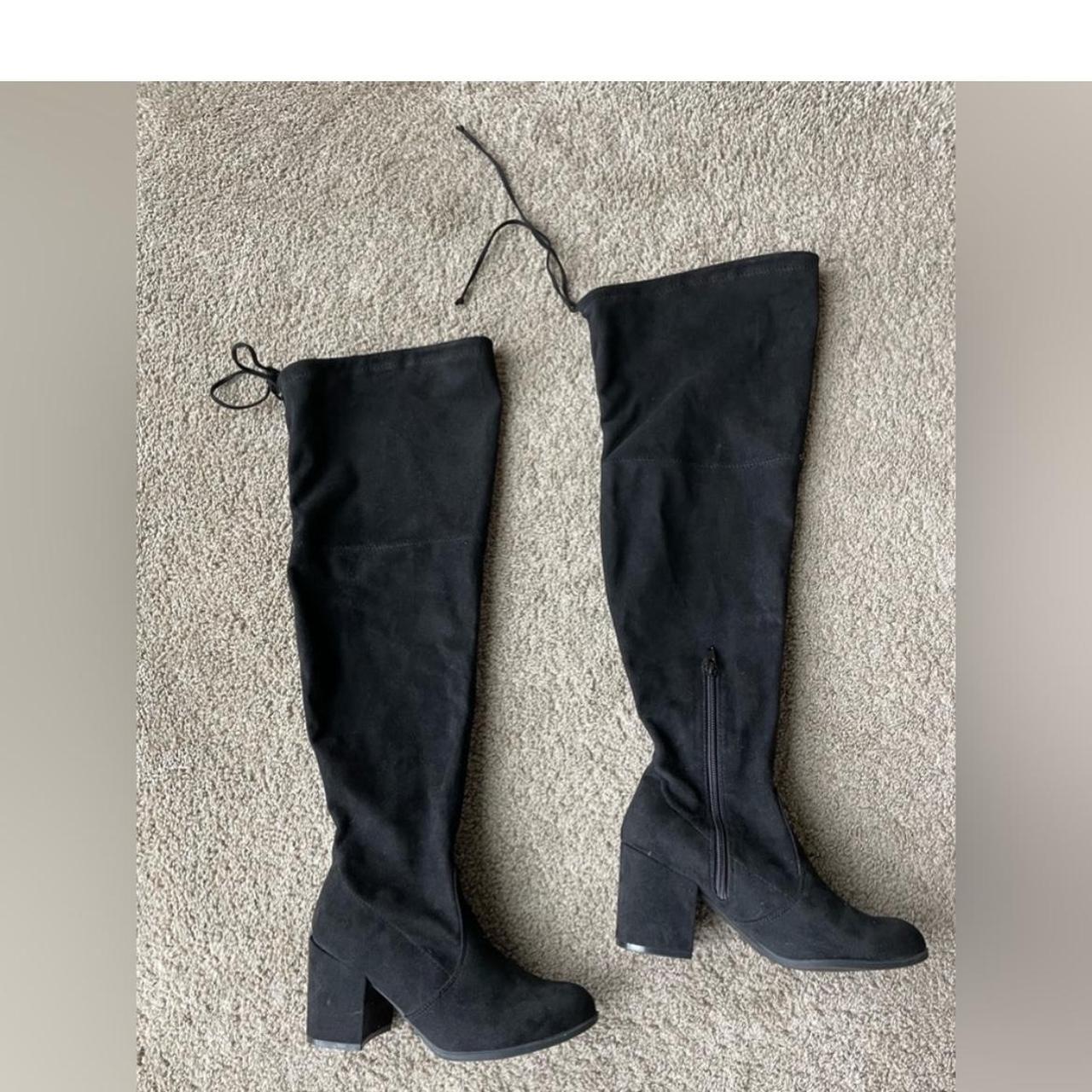 Unisa black over hot sale the knee boots