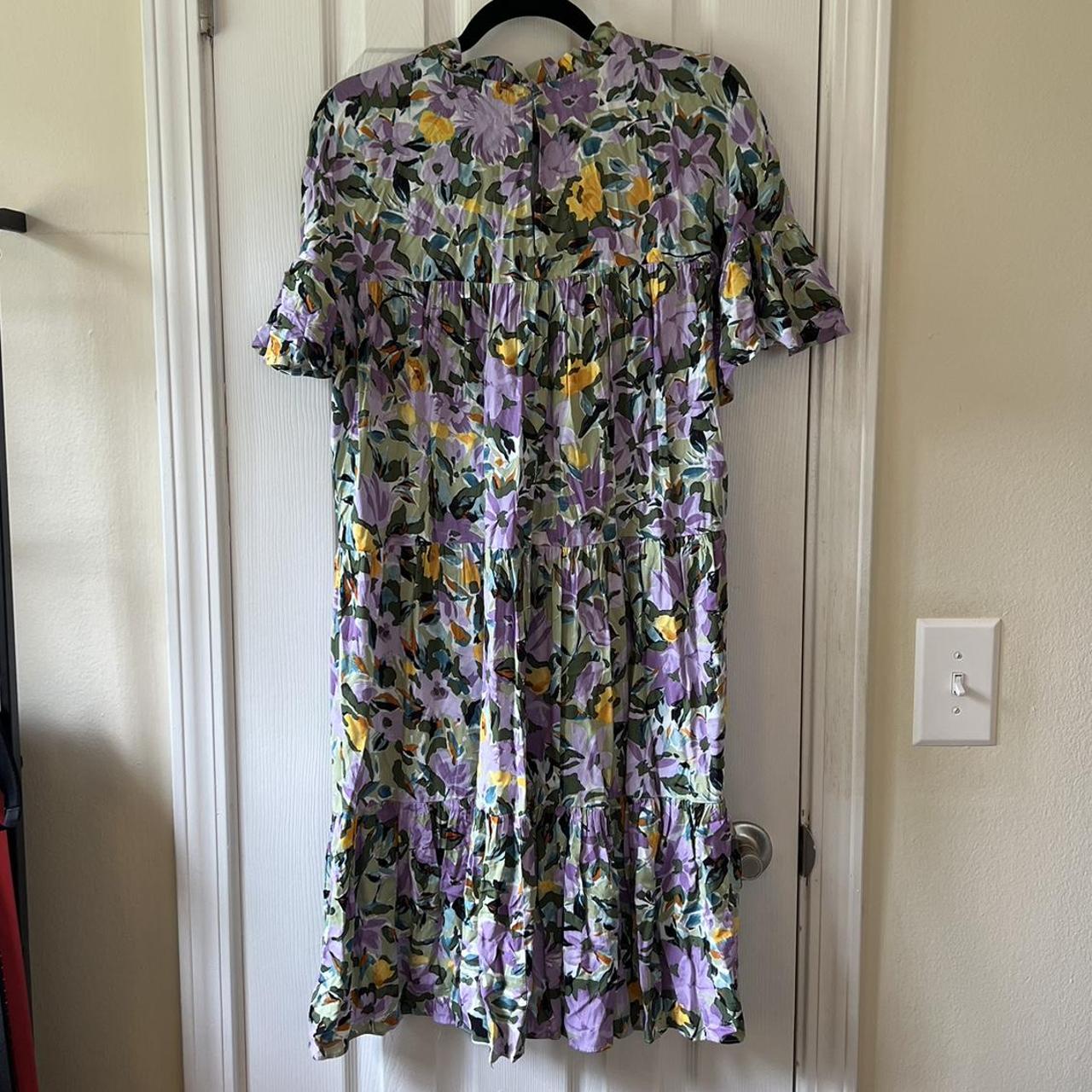 Donna Morgan Dress | Lilac multicolored floral... - Depop