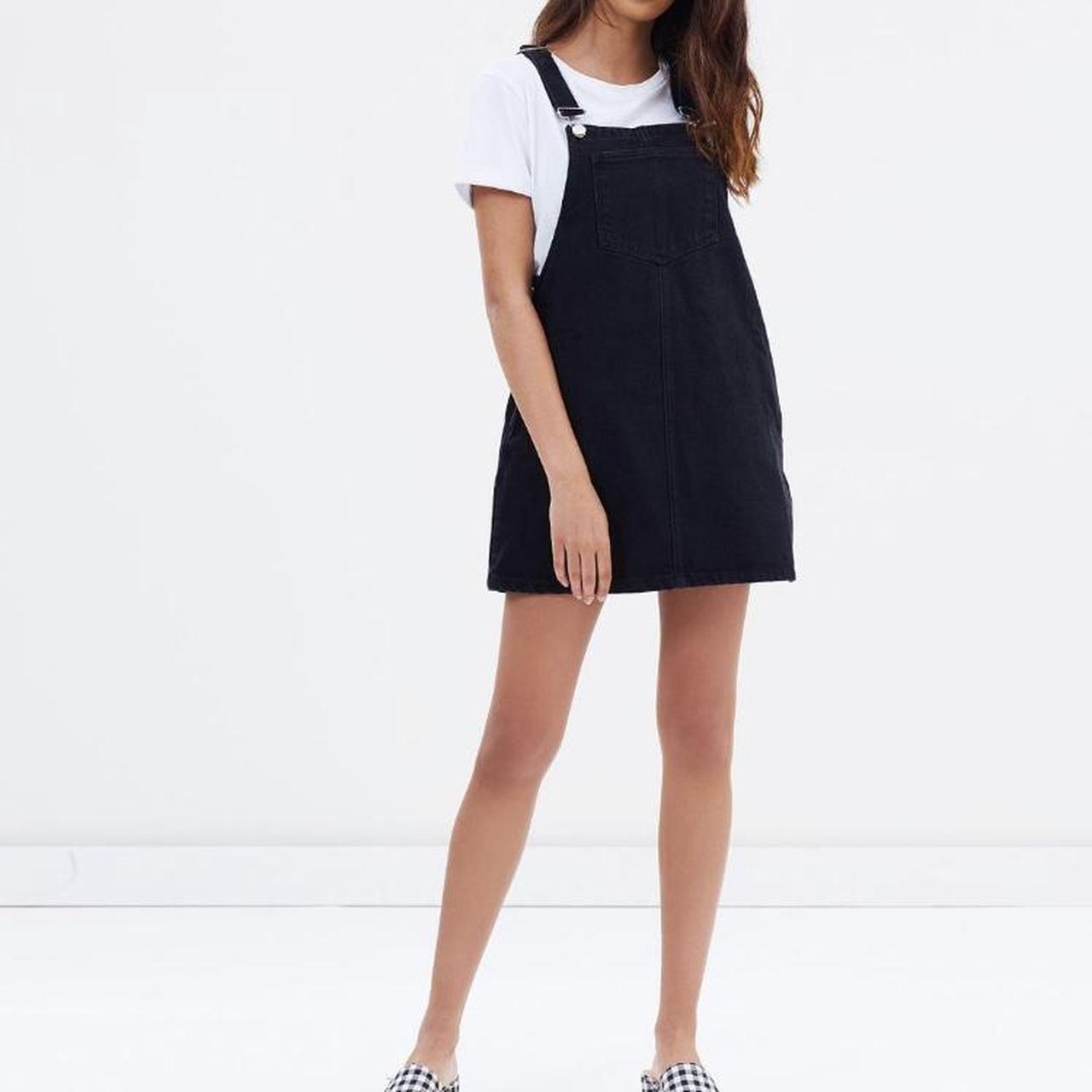 Miss selfridge black pinafore dress best sale