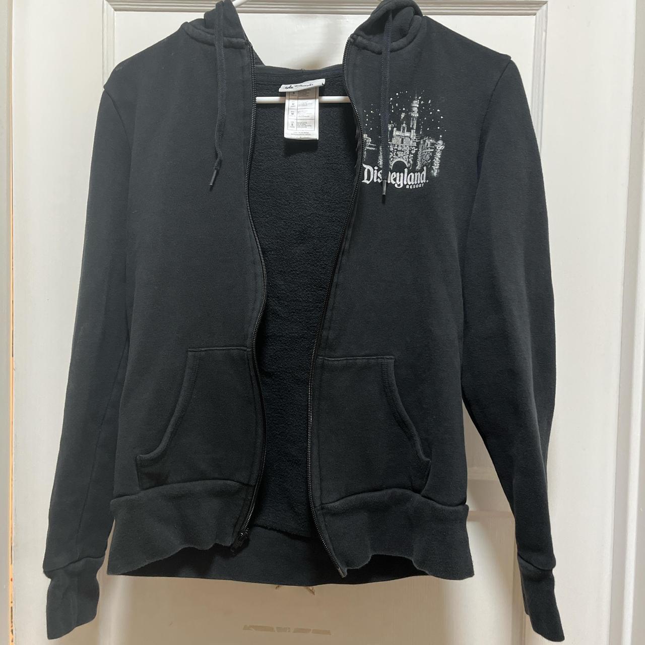 Black Disneyland resort zip up sweater Depop