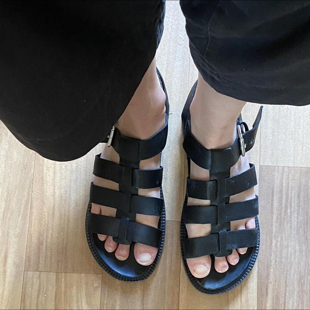 Office Women's Black Sandals Depop