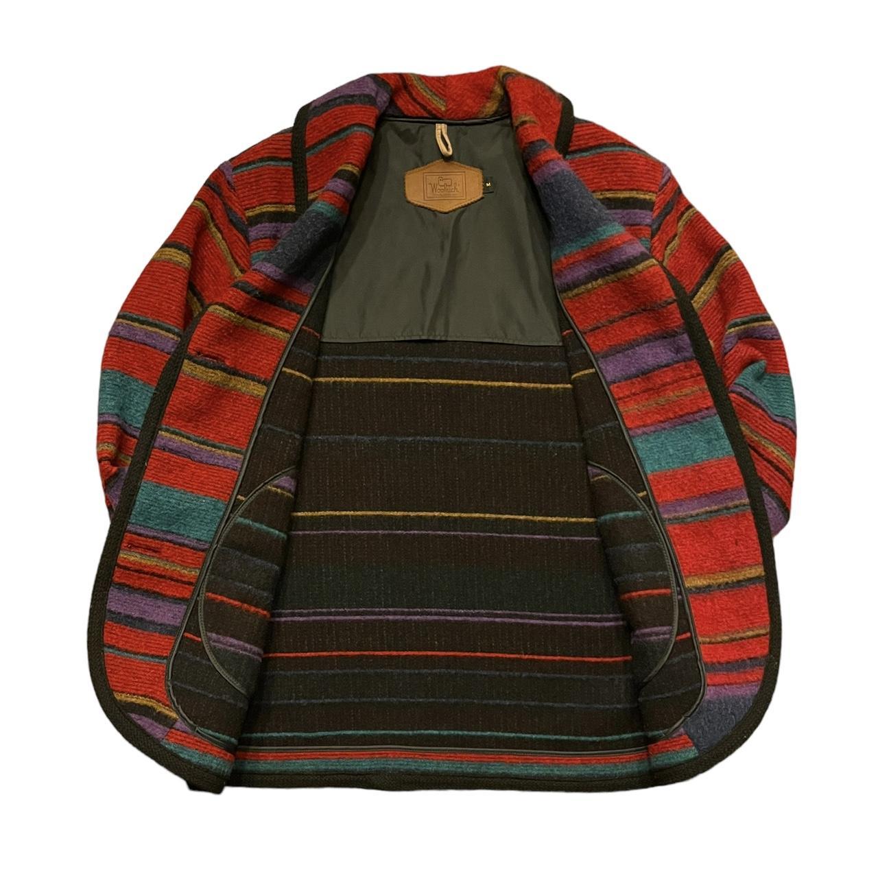 Vintage Woolrich Southwestern Blanket Coat Red... Depop