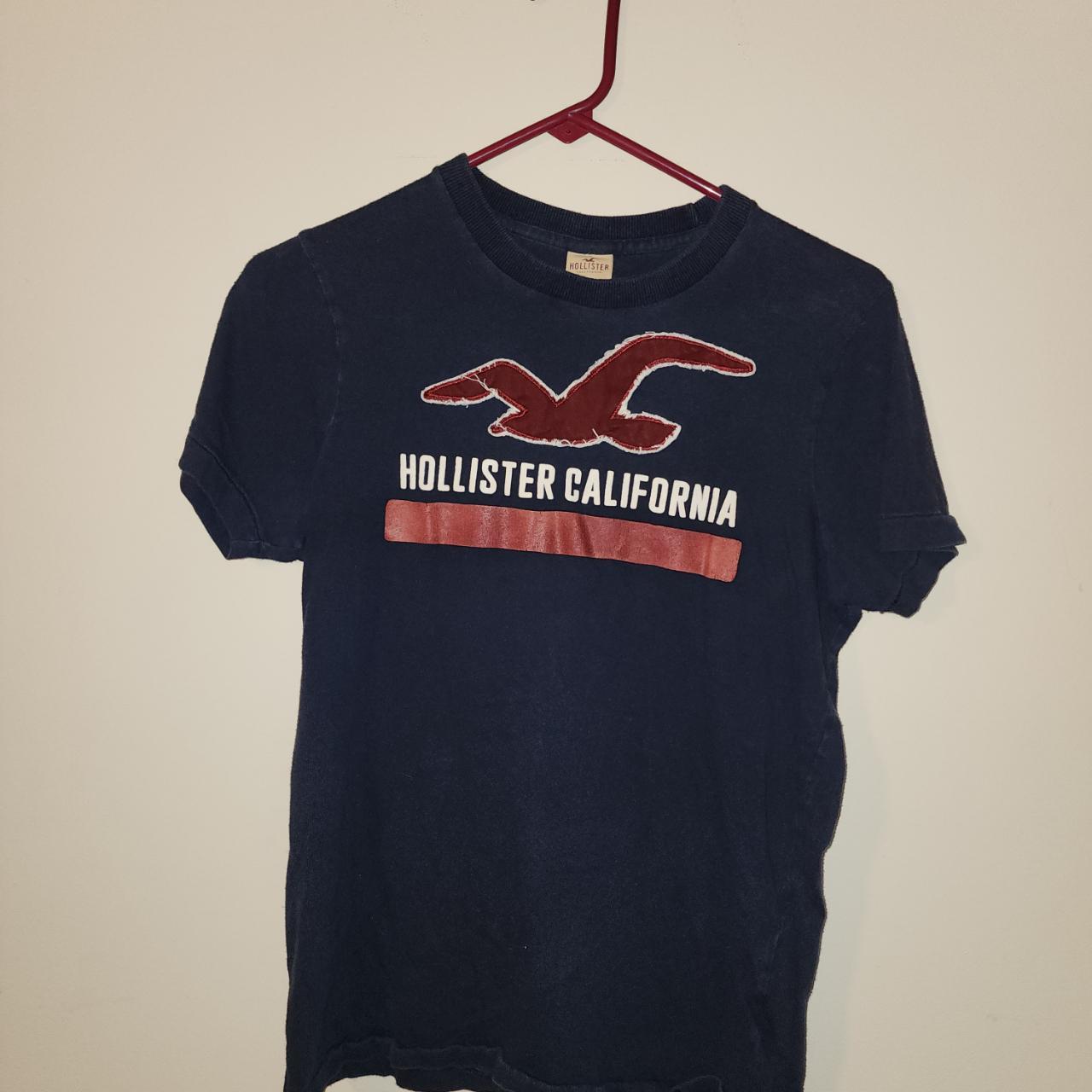 Men's Hollister Applique T-shirt S Size small. Black... - Depop