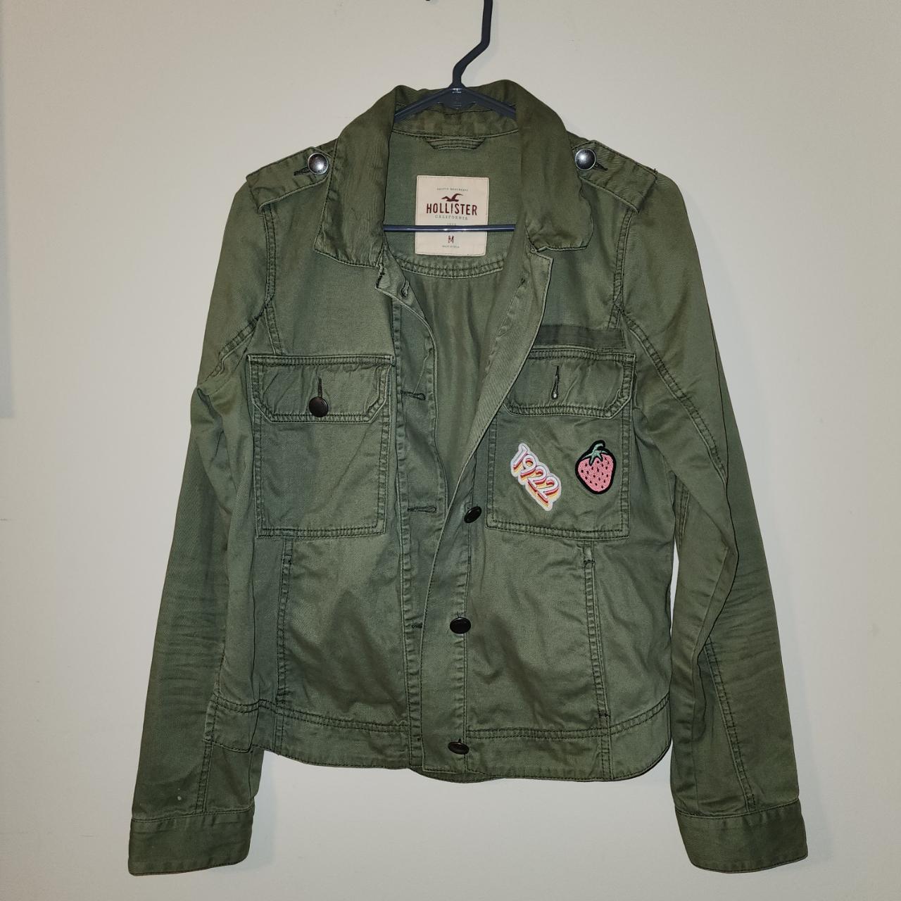 Hollister army green clearance jacket