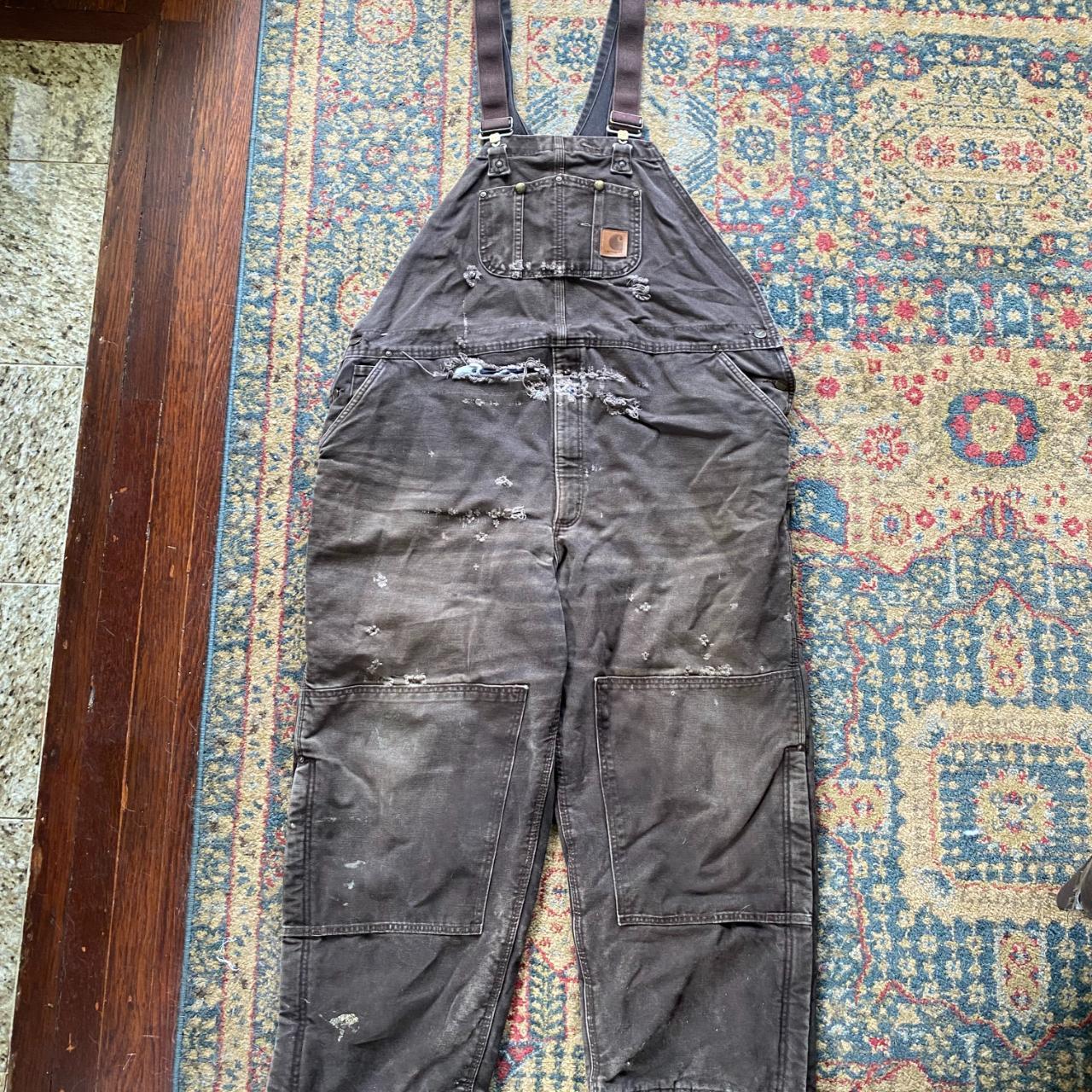 Grunge Distressed Vintage Carhartt Dark Brown... - Depop