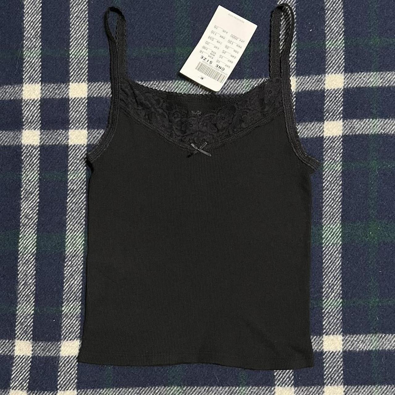 brandy melville black lace tank from pacsun I... - Depop