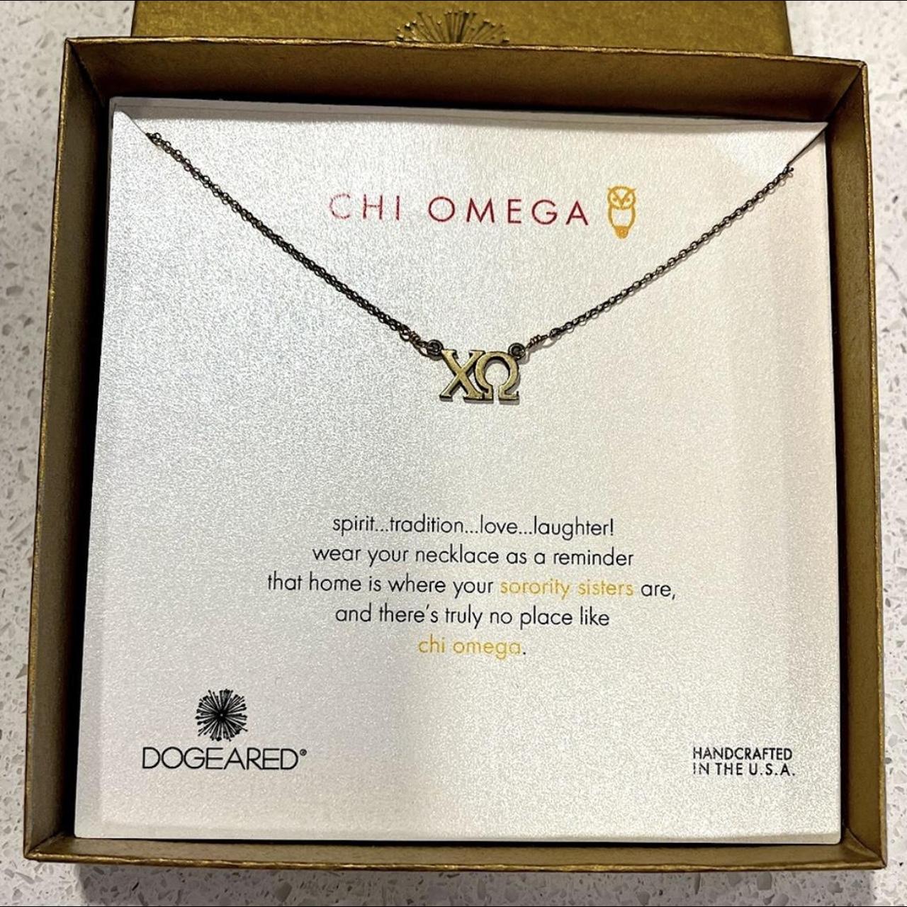 14k Gold Alpha Chi Omega Necklace | mazi + zo sorority jewelry