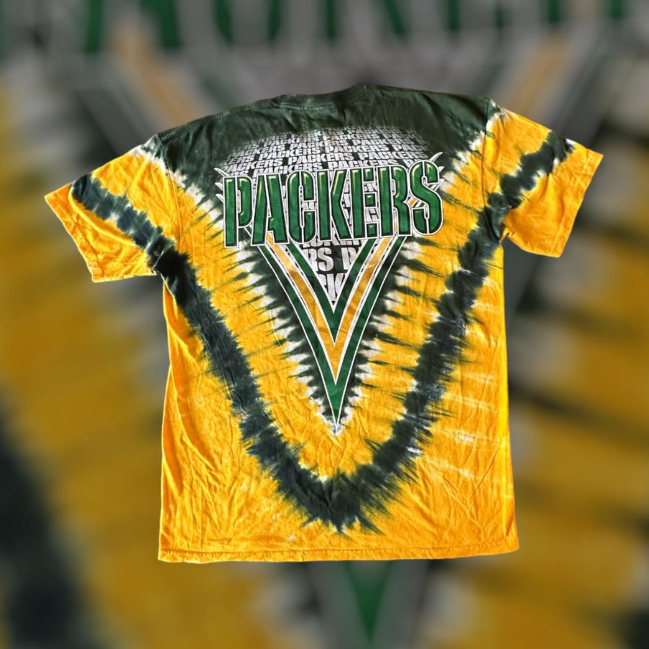 Green Bay Packers Majestic Vintage Green Tie Dye T-Shirt