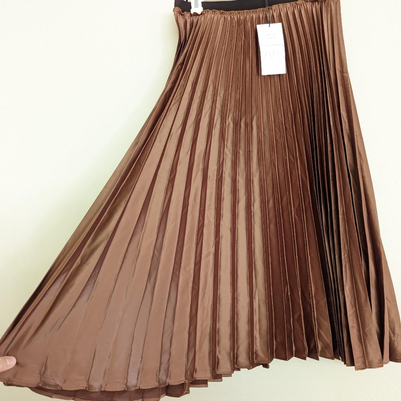 Zara girls pleated skirts deals Sz 9-10 Gold Rose Gold Velvet