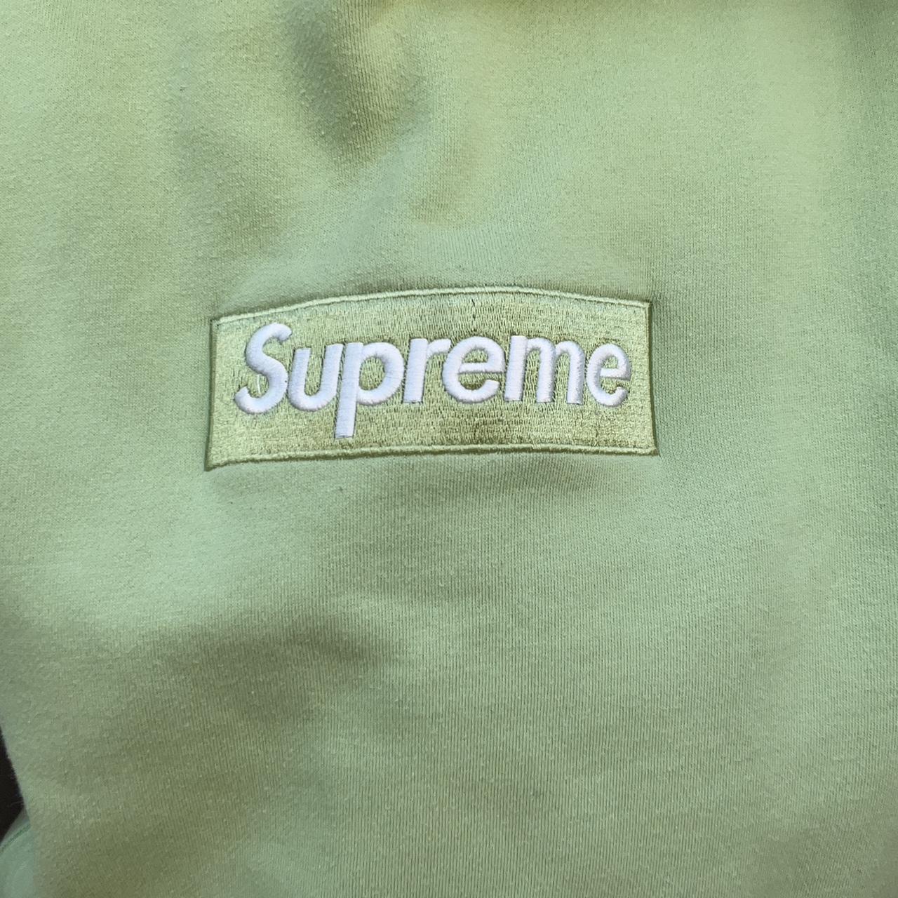 Supreme box logo F16 sage green hoodie - Depop