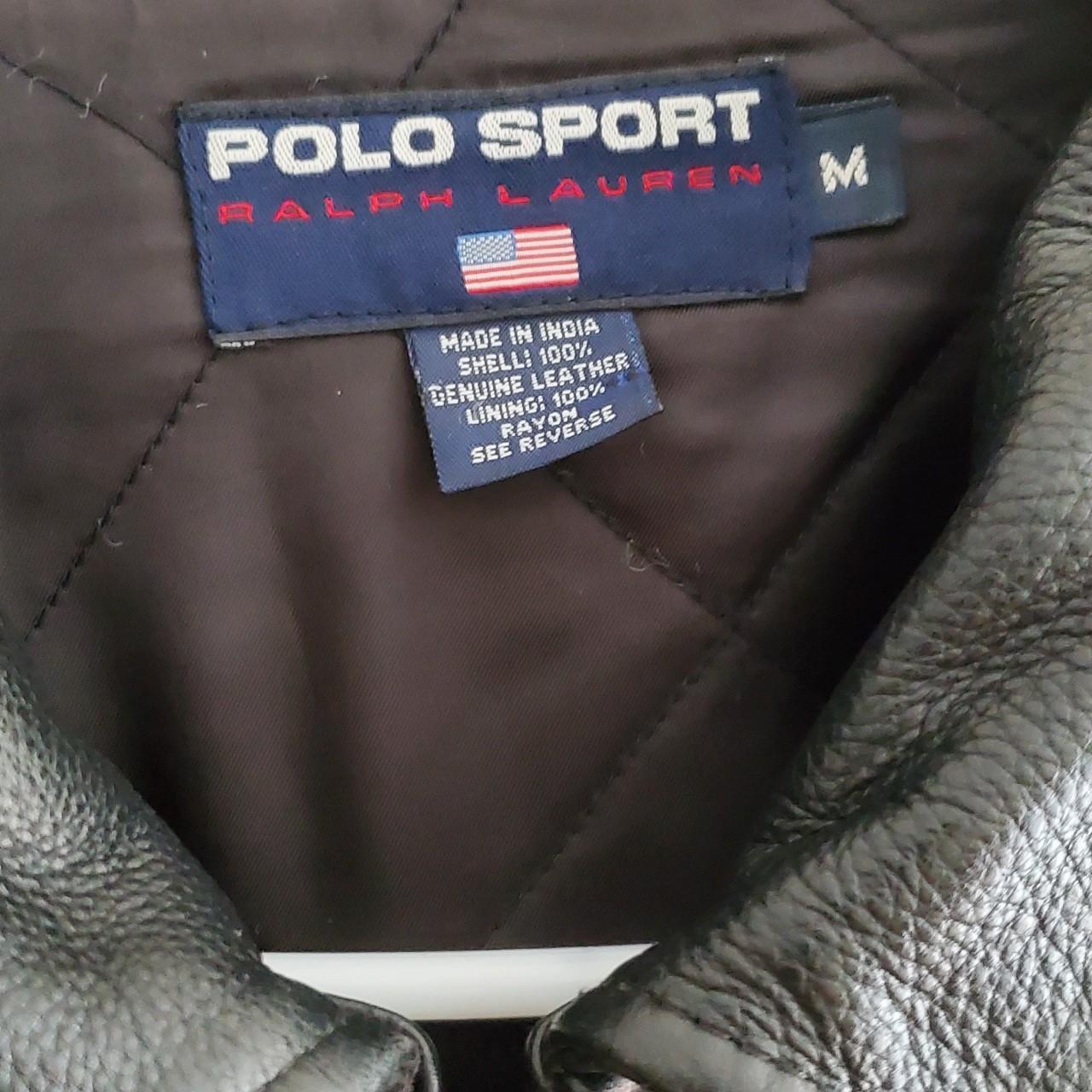 Polo Sport Ralph Lauren Vintage Black Leather Jacket...