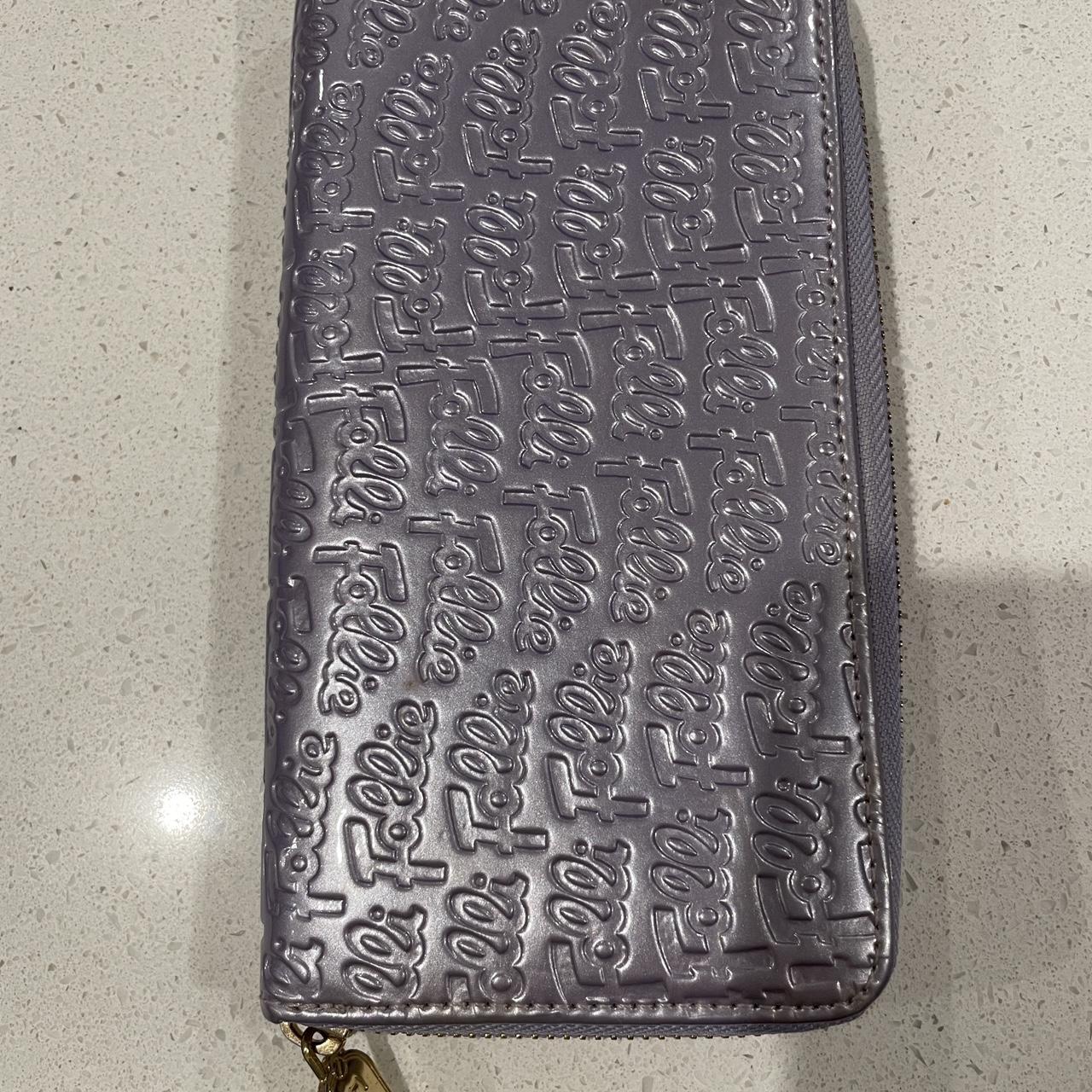 Folli Follie Metallic Purple Purse Zip closure all Depop