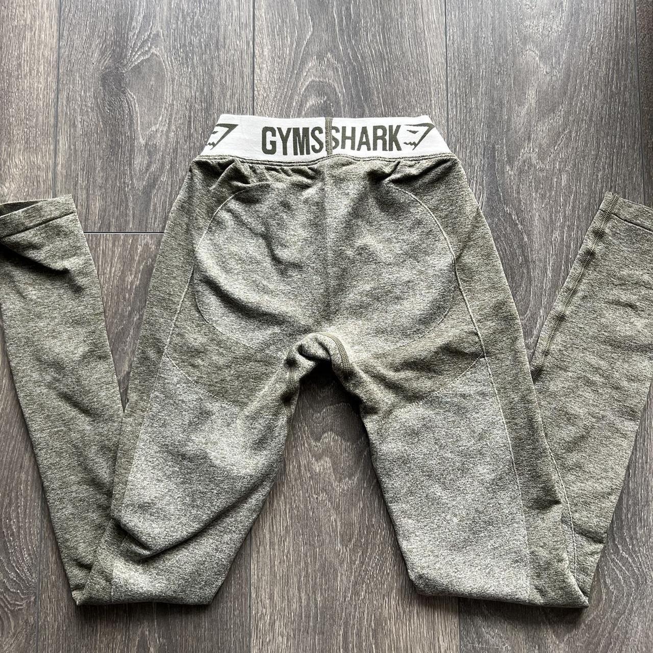 squat proof army green gymshark flex leggings size - Depop