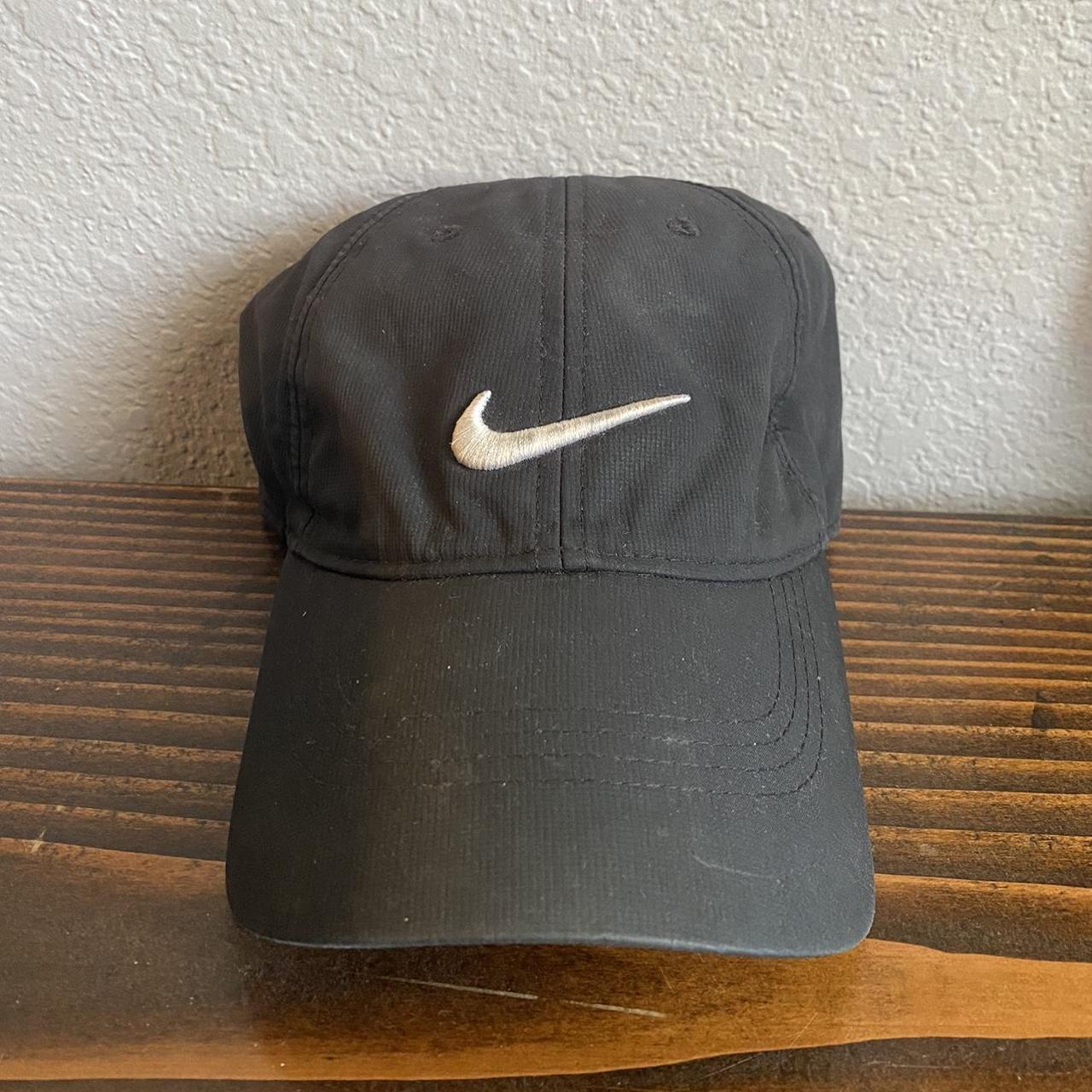 Nike Golf Dri-Fit Swoosh Front Cap Black/White