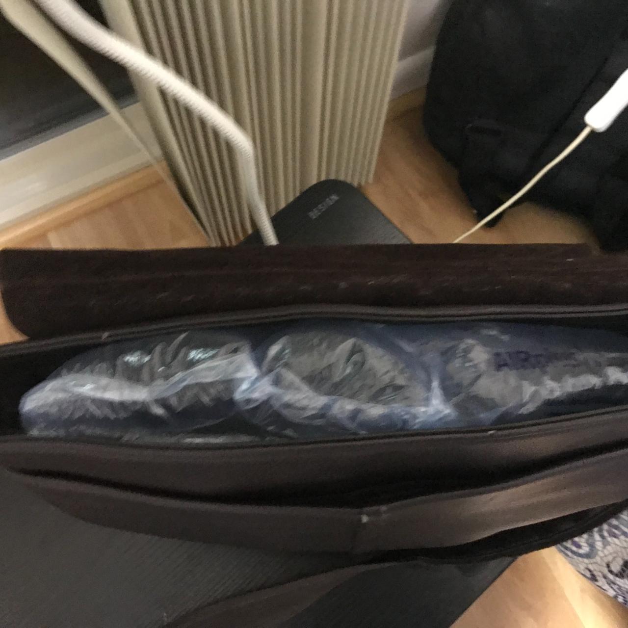 Franklin Covey” Black Faux Leather Laptop Bag / - Depop