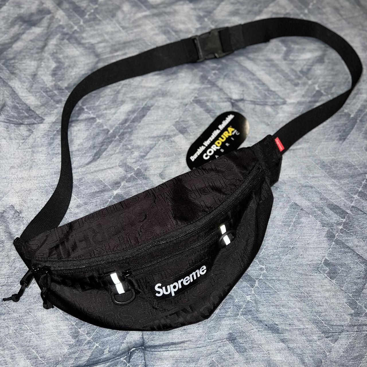Supreme Waist Bag - Black Worn—wear and slight - Depop