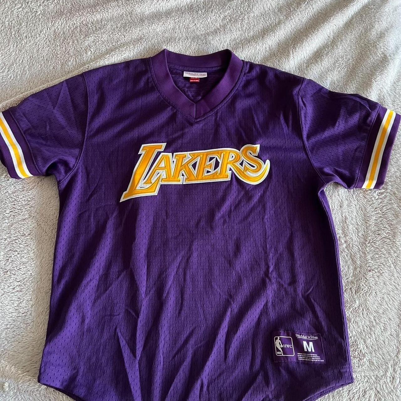 Mitchell & Ness Mesh V-Neck Los Angeles Lakers Size:... - Depop