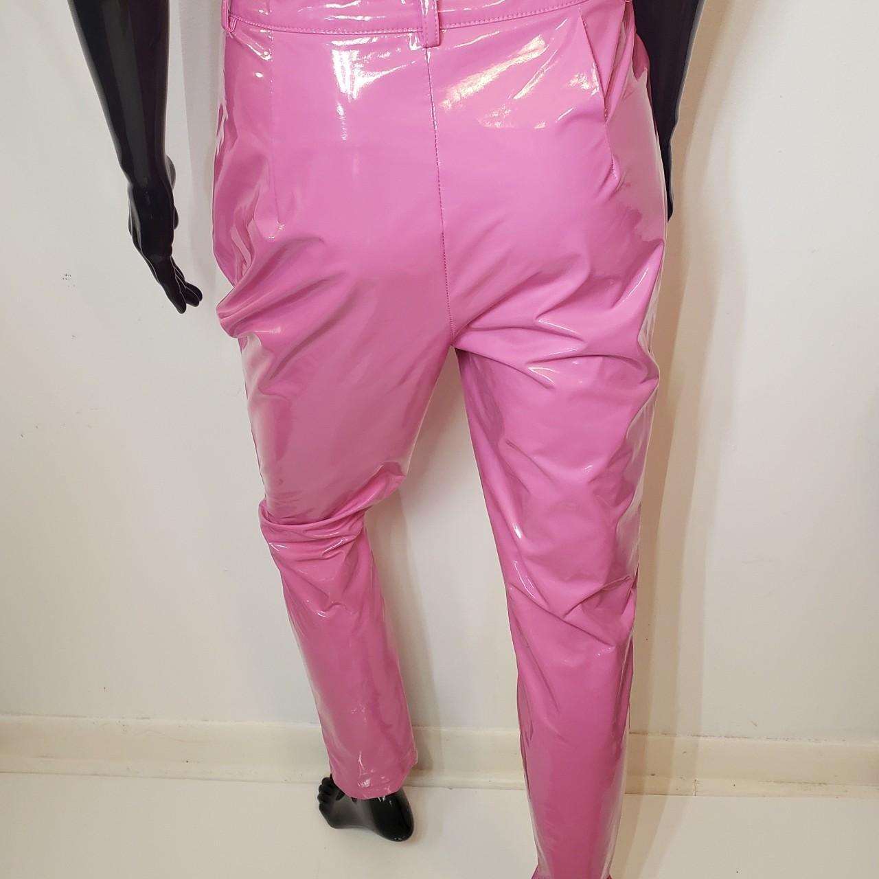 HOT Barbie Pink Latex Trousers Barbie Pink Shiny Vinyl High