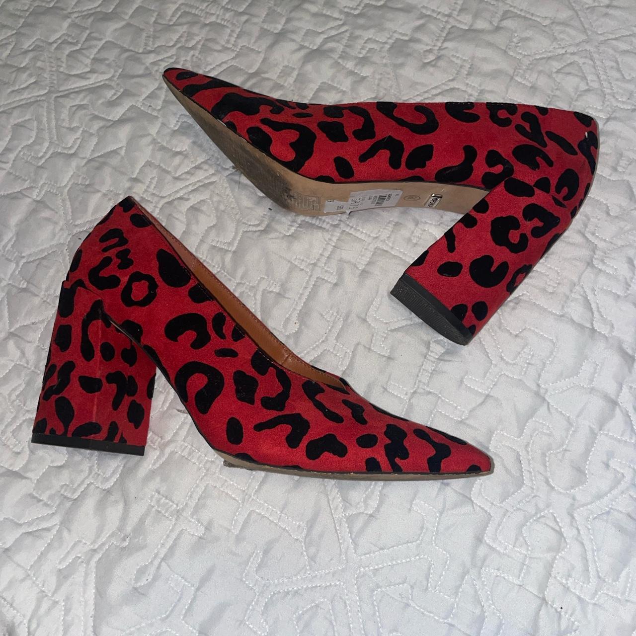 Leopard print best sale block heels topshop