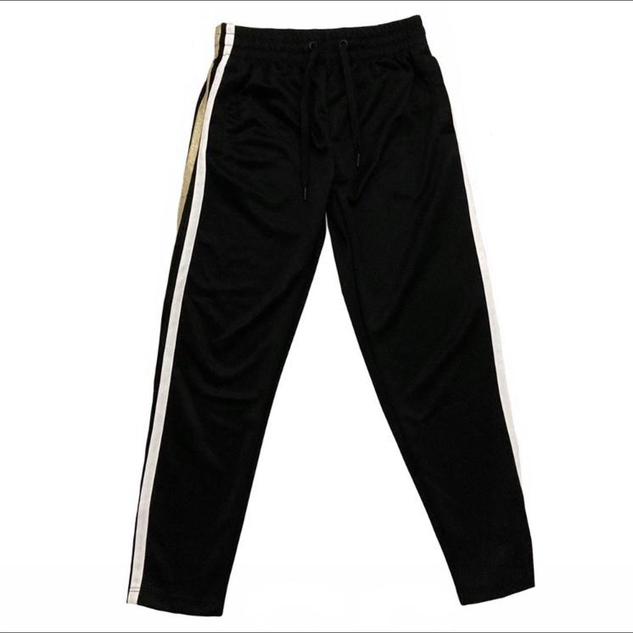 Champs Sports Men's Black and Gold Joggers-tracksuits | Depop