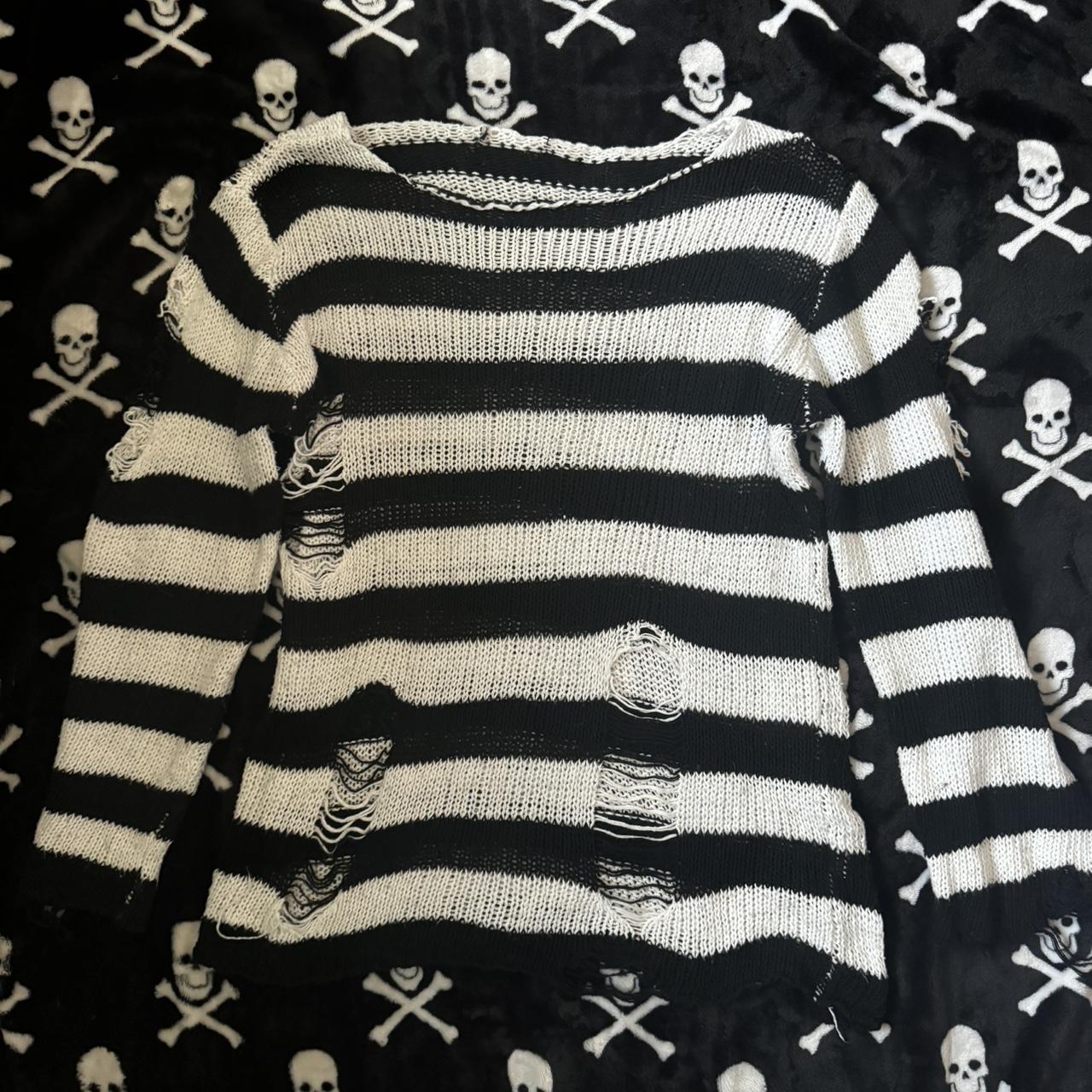 Dollskill black and white striped sweater hotsell