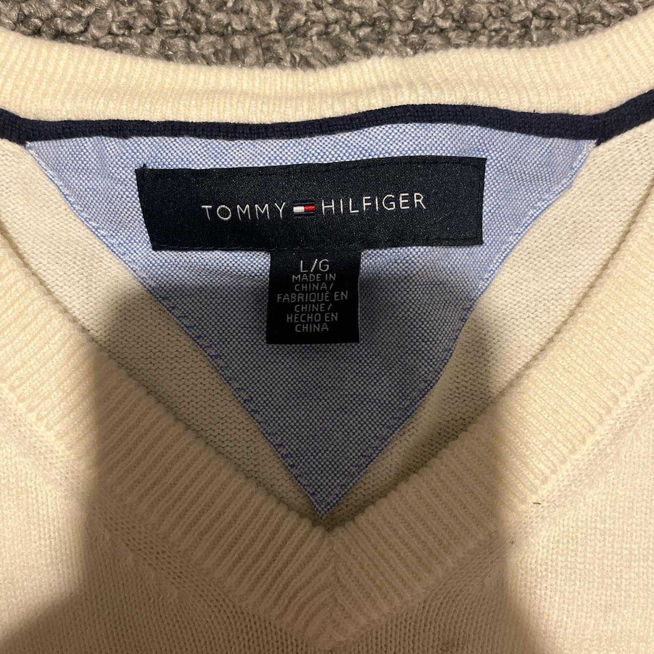 Tommy Hilfiger beige sweater lightly worn... - Depop