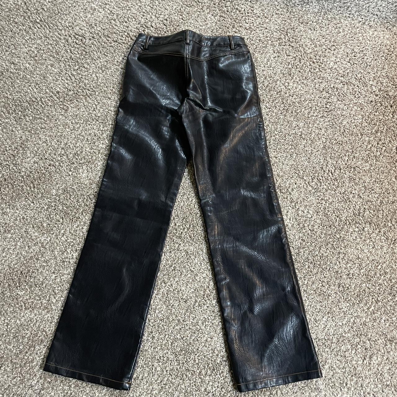 I.am.Gia dragon metallic print leather straight leg... - Depop