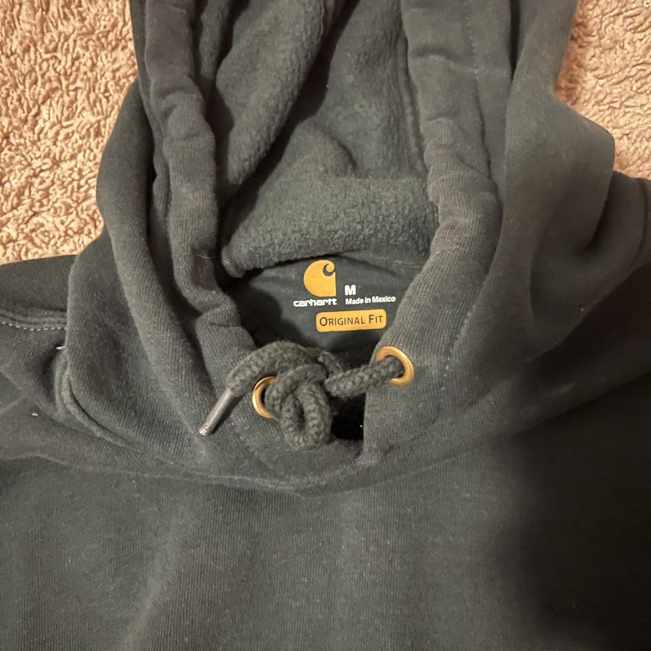 Dark Green carhartt hoodie size medium in mens.... - Depop