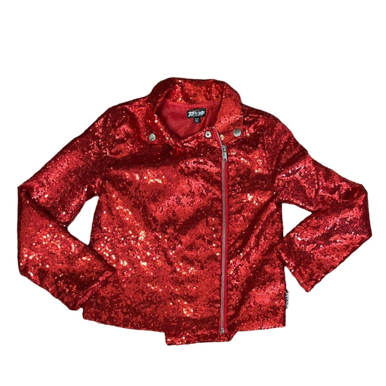 Preowned Jojo Siwa Jo Jo s Closet Red Sequin Moto. Depop