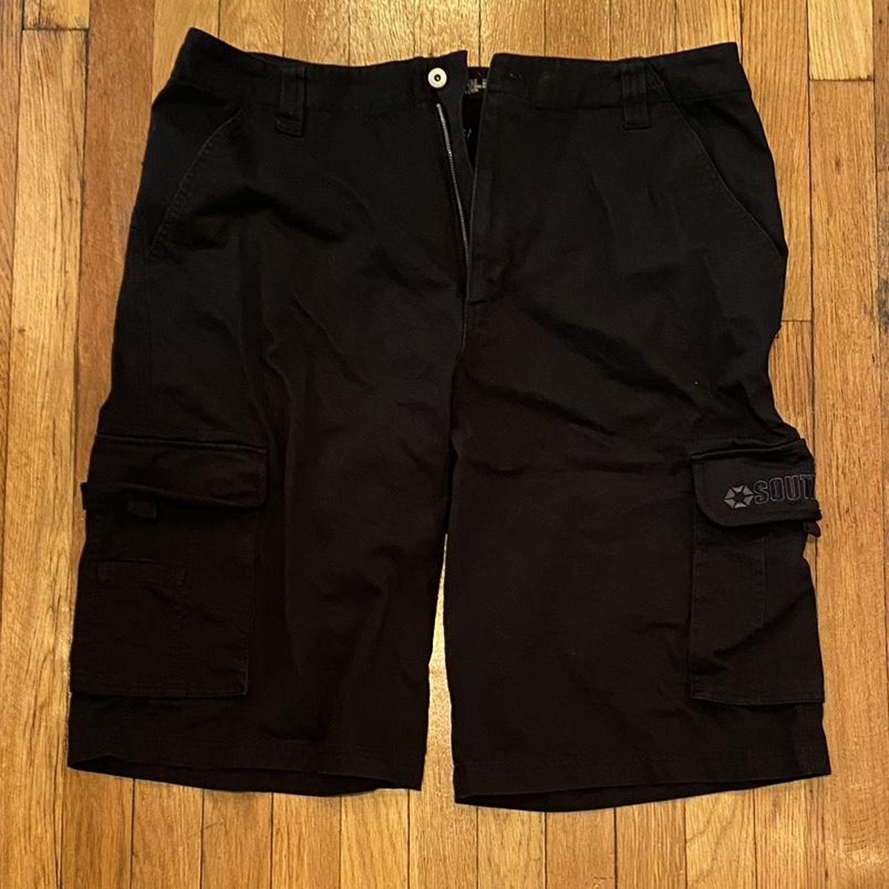 SouthPole Authentic Collection Black Cargo Shorts... - Depop