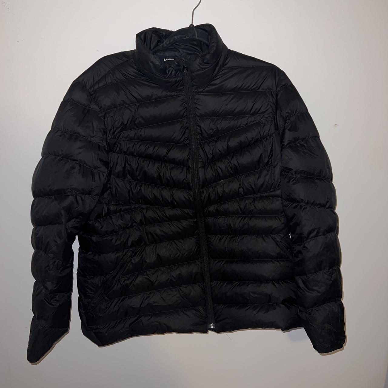 Black Lands End Puffer Jacket Size XL I’d say it’s... - Depop