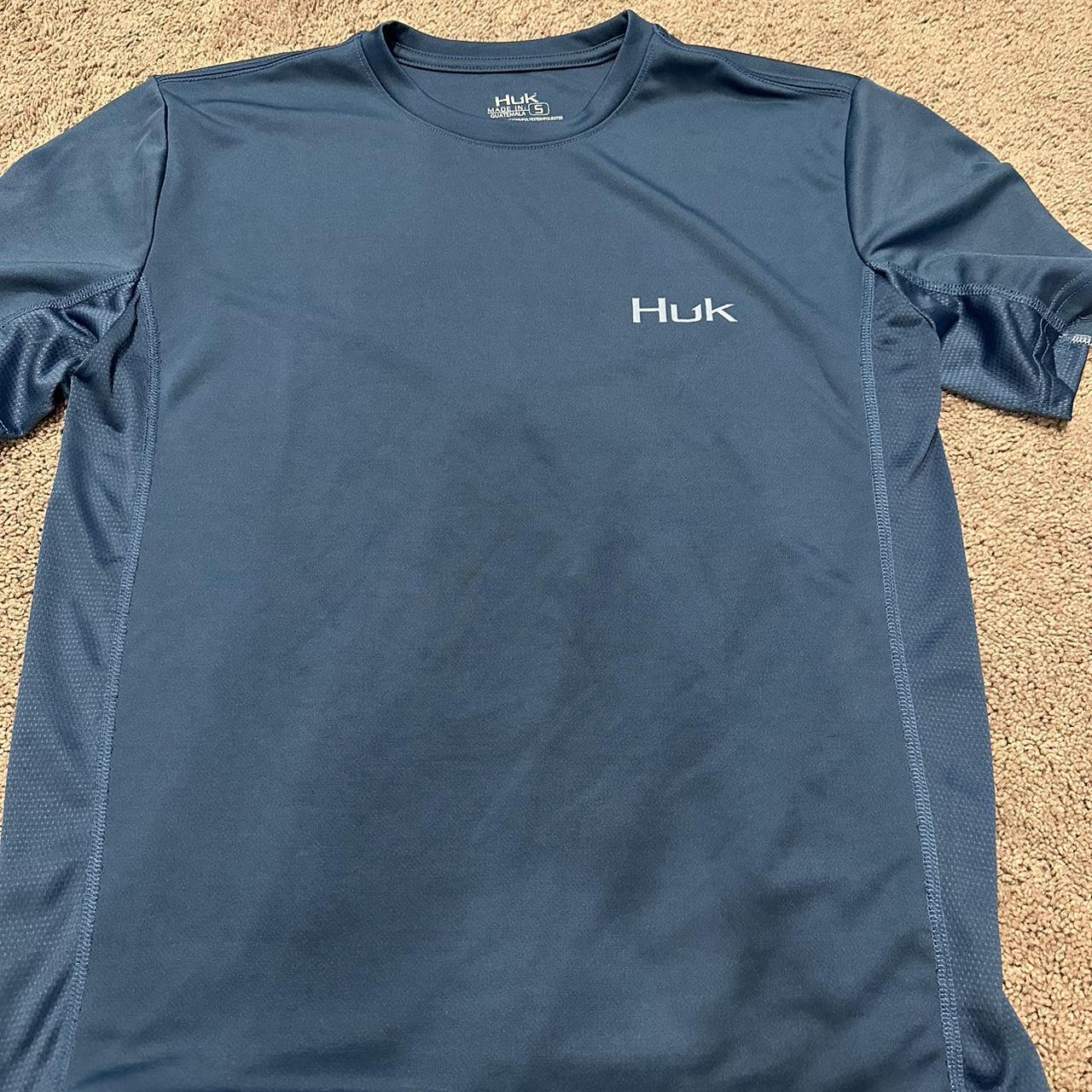 Huk Fishing Blue T Shirt Depop