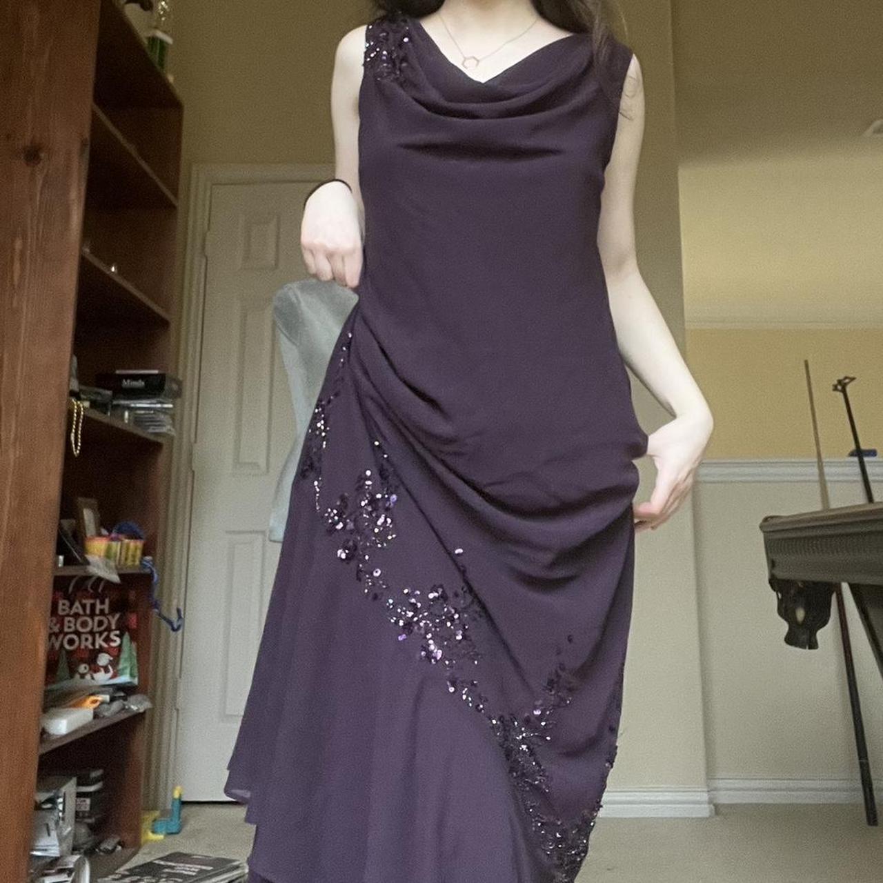 90s whimsigothic purple prom dress Flowy... - Depop