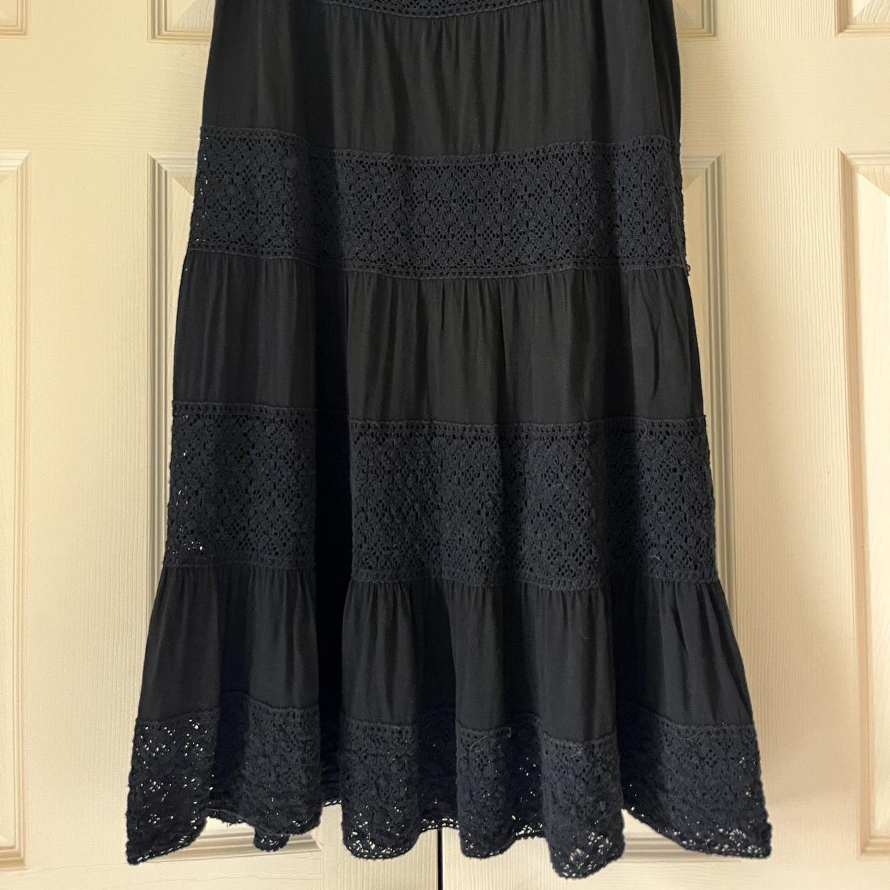 Vintage witchy black maxi skirt Whimsigoth Brand:... - Depop