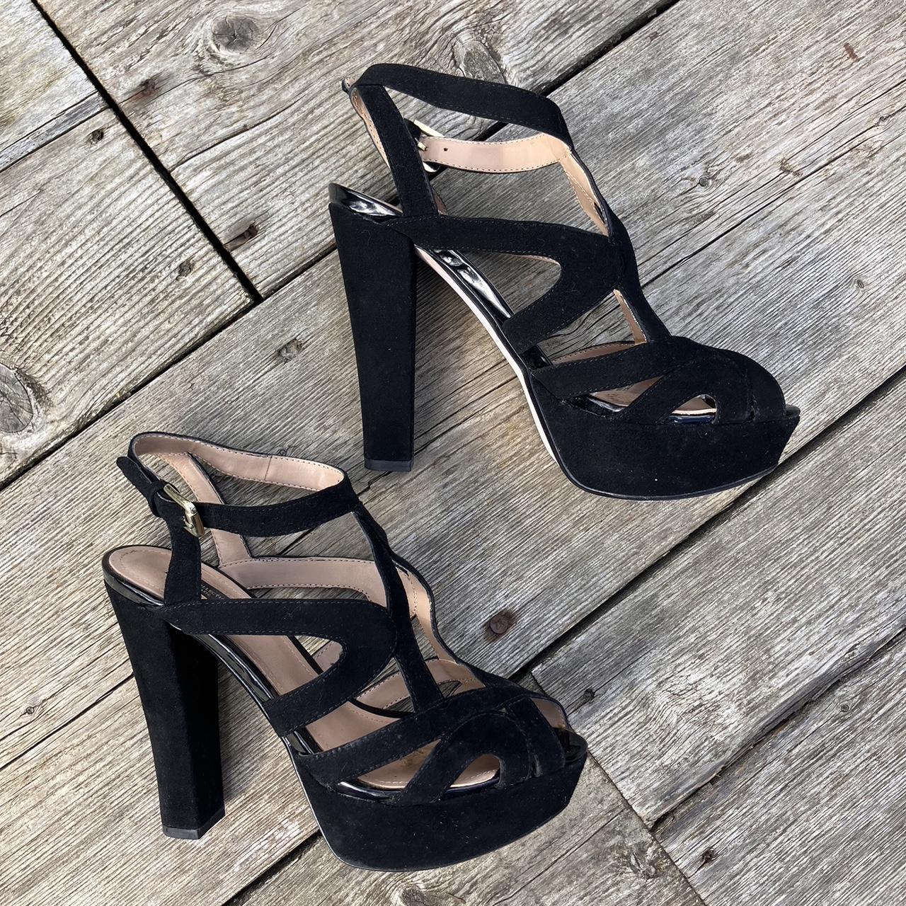 Black platform heels outlet size 5