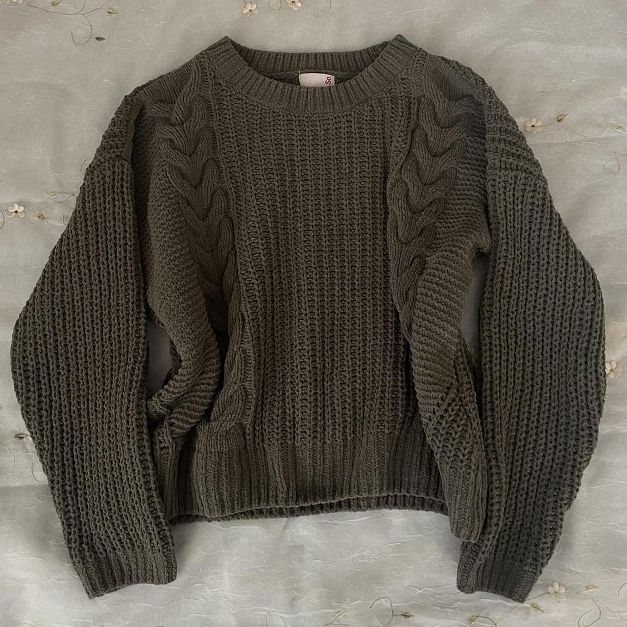 . army green knit sweater size medium brand: So... - Depop