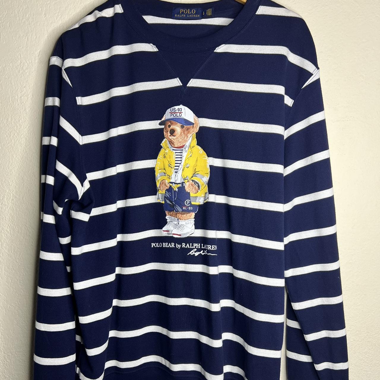 Polo Ralph Lauren long sleeve striped bear tee , Size...