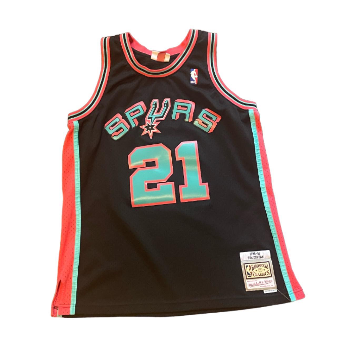 Vintage 98-99 Tim Duncan Spurs Jersey Size - Depop