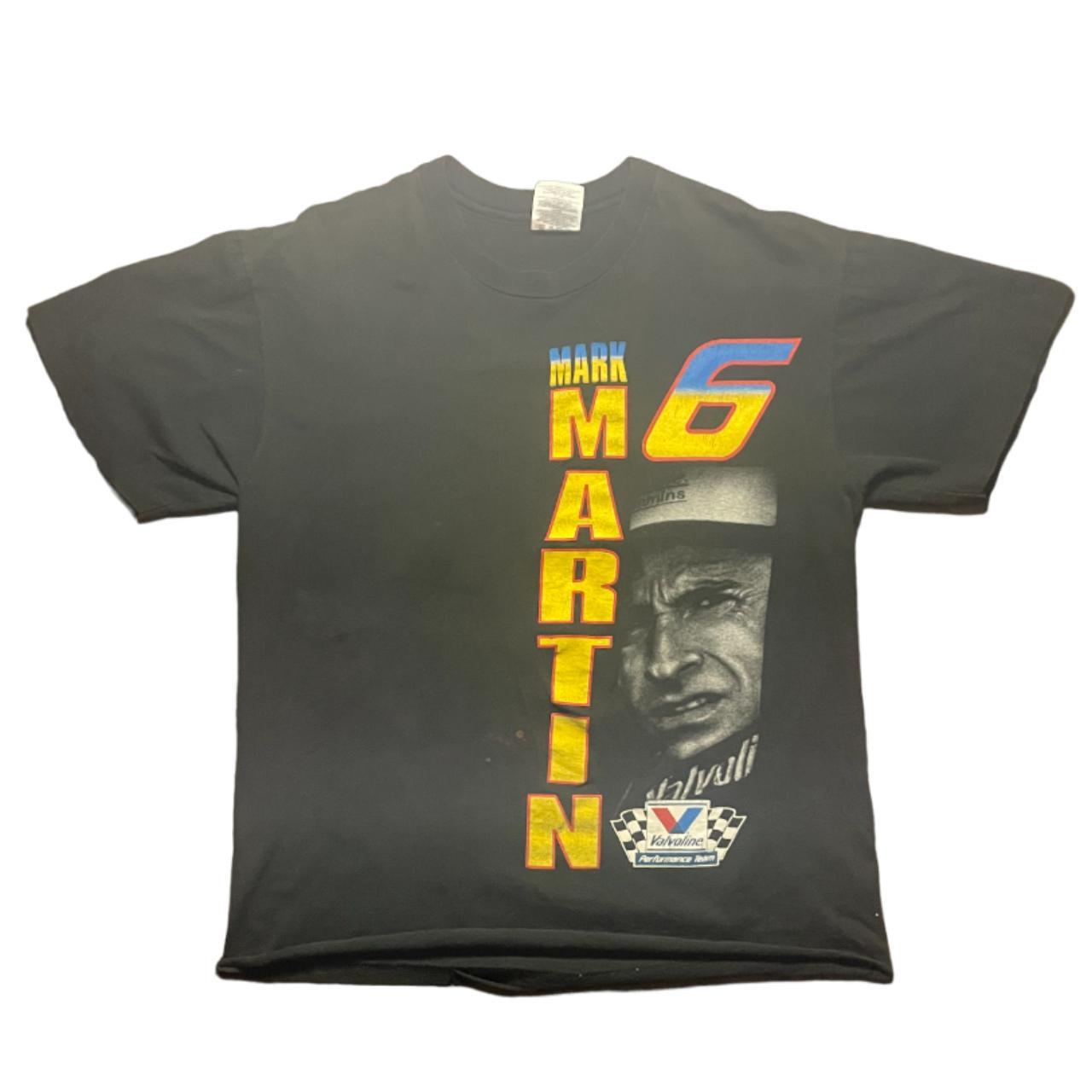 Vintage 90s NASCAR Racing Graphic Tee Mark Martin... - Depop